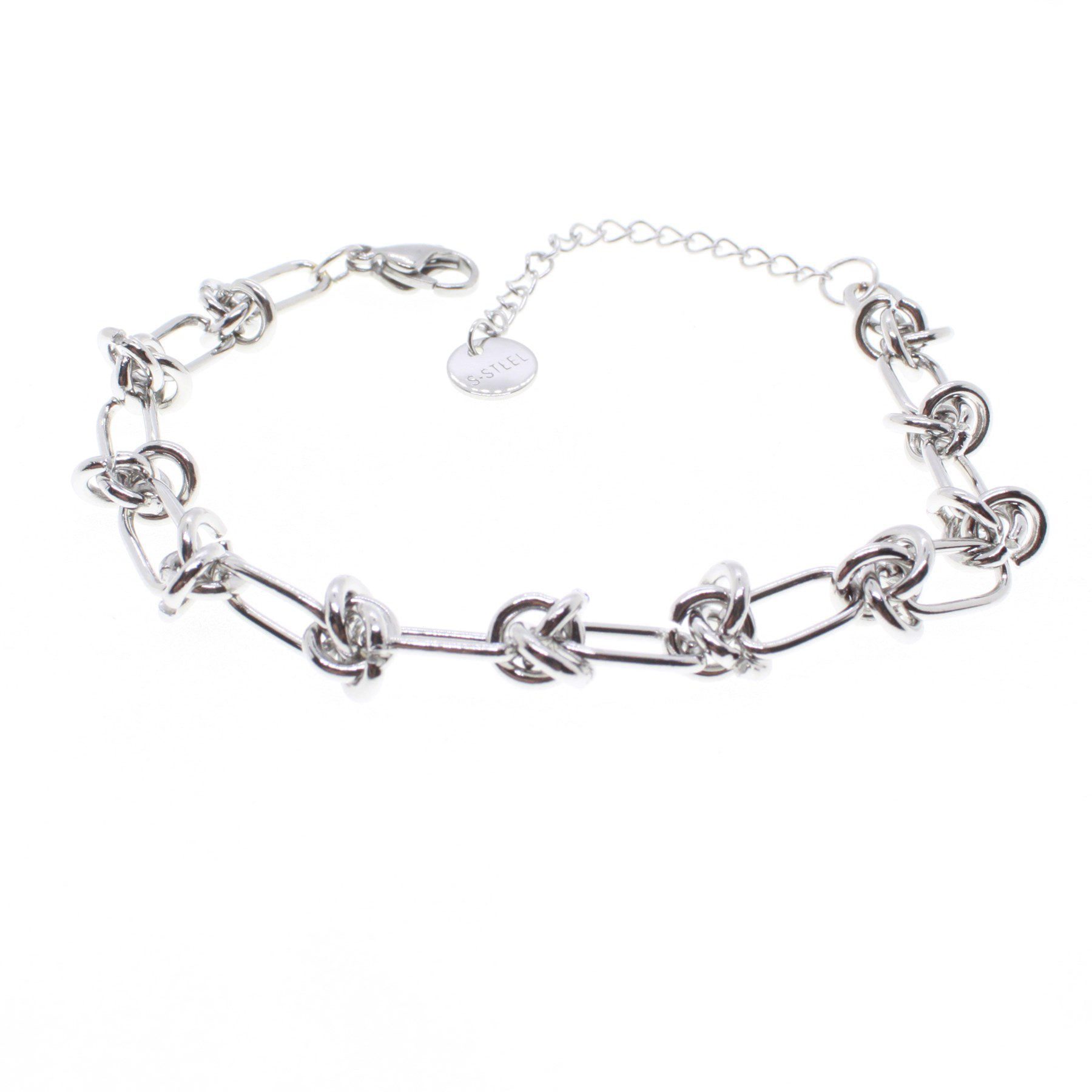 Toptan Gümüş Renk Düğüm Model Unisex Çelik Bileklik - 1654 2 Toptan Gümüş Renk Düğüm Model Unisex Çelik Bileklik - 1654 - Görsel 2