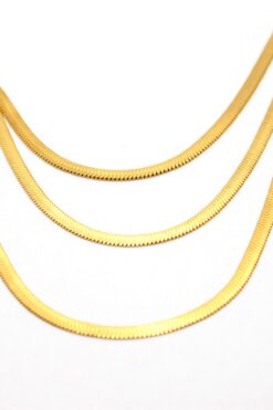 Toptan Altın Renk Çelik Üçlü İtalyan Kolye - 1434 5 d6006cea18a24b1ca95d316d4b5fa581