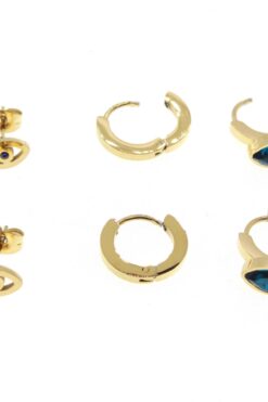 Toptan Altın Renk Göz Mengeç Damla Kombin Çelik Küpe - 1584 3 ecb5ace588c2439b997a4935ea1eb45b