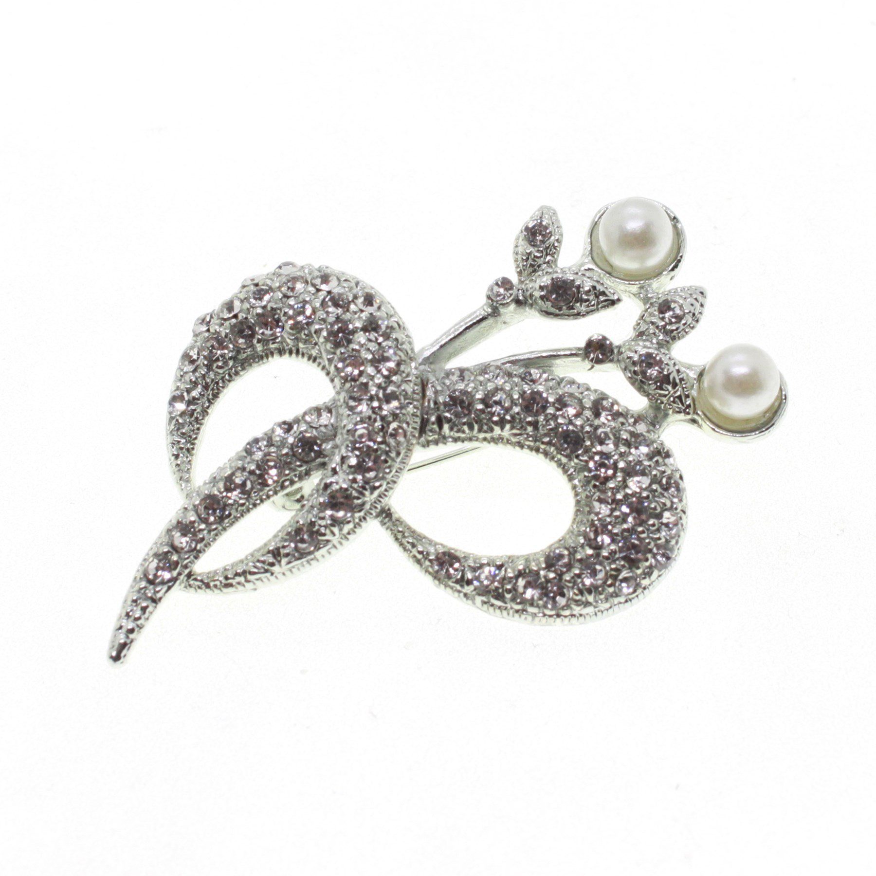 Toptan Gümüş Renk İncili Model Broş - 1696 1 Toptan Gümüş Renk İncili Model Broş - 1696