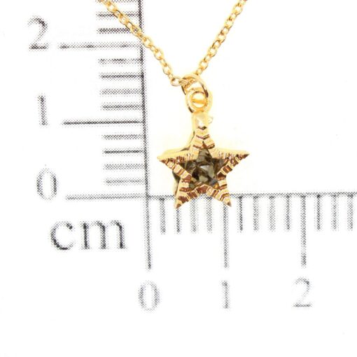Toptan Altın Renk Yıldız Topaz  Renk Tek Taş Zirkon Kolye  - 1765 — изображение 6