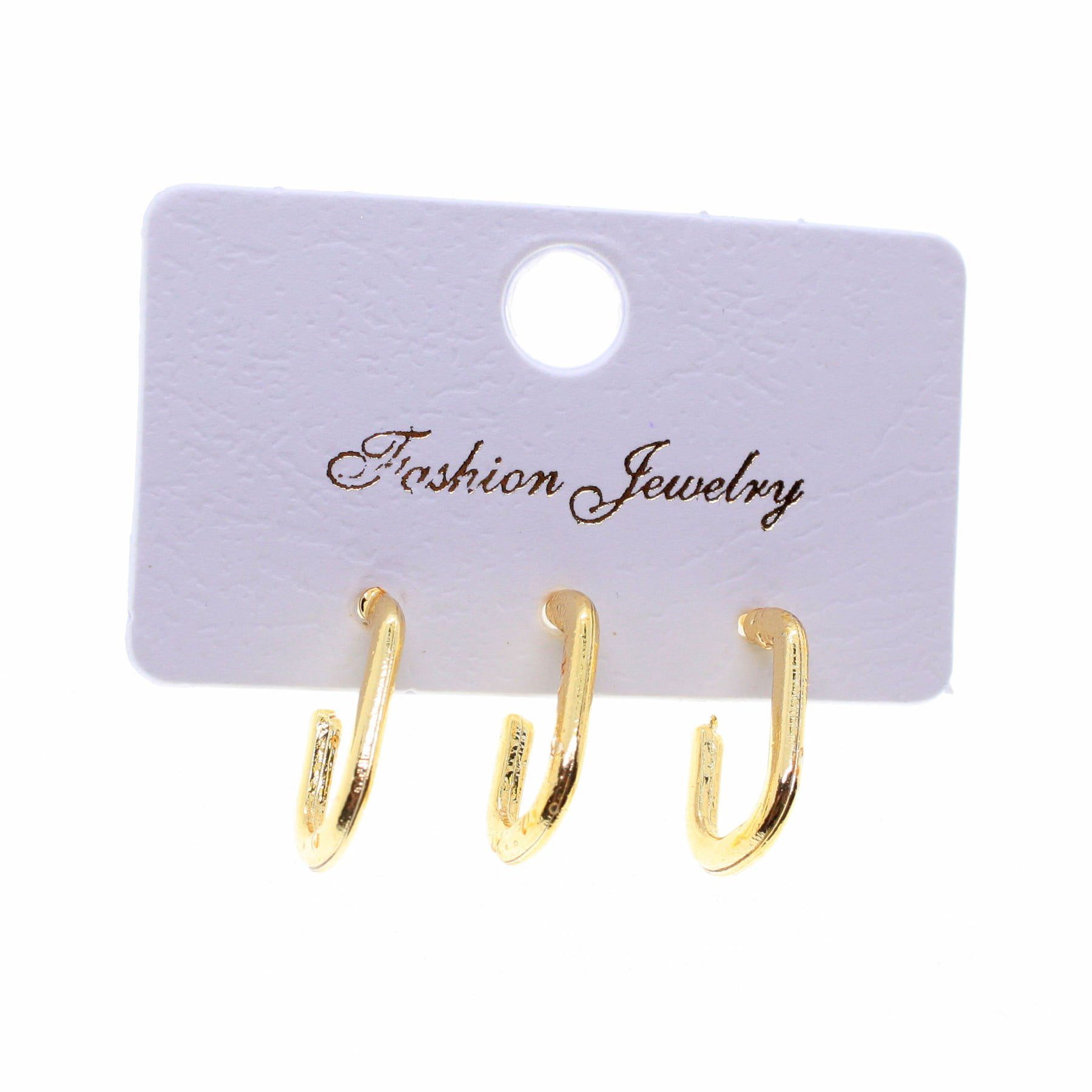 Toptan Altın Renk Üçlü Kombin Küpe - 1845 1 Toptan Altın Renk Üçlü Kombin Küpe - 1845