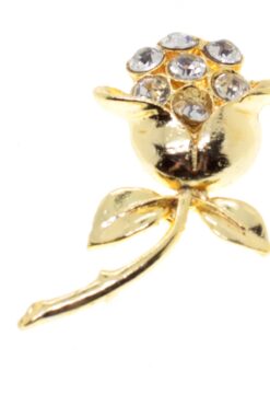 Toptan Altın Renk Gül Model Broş - 1745 3 4738300ddbe748e3ae975daa80970eb2