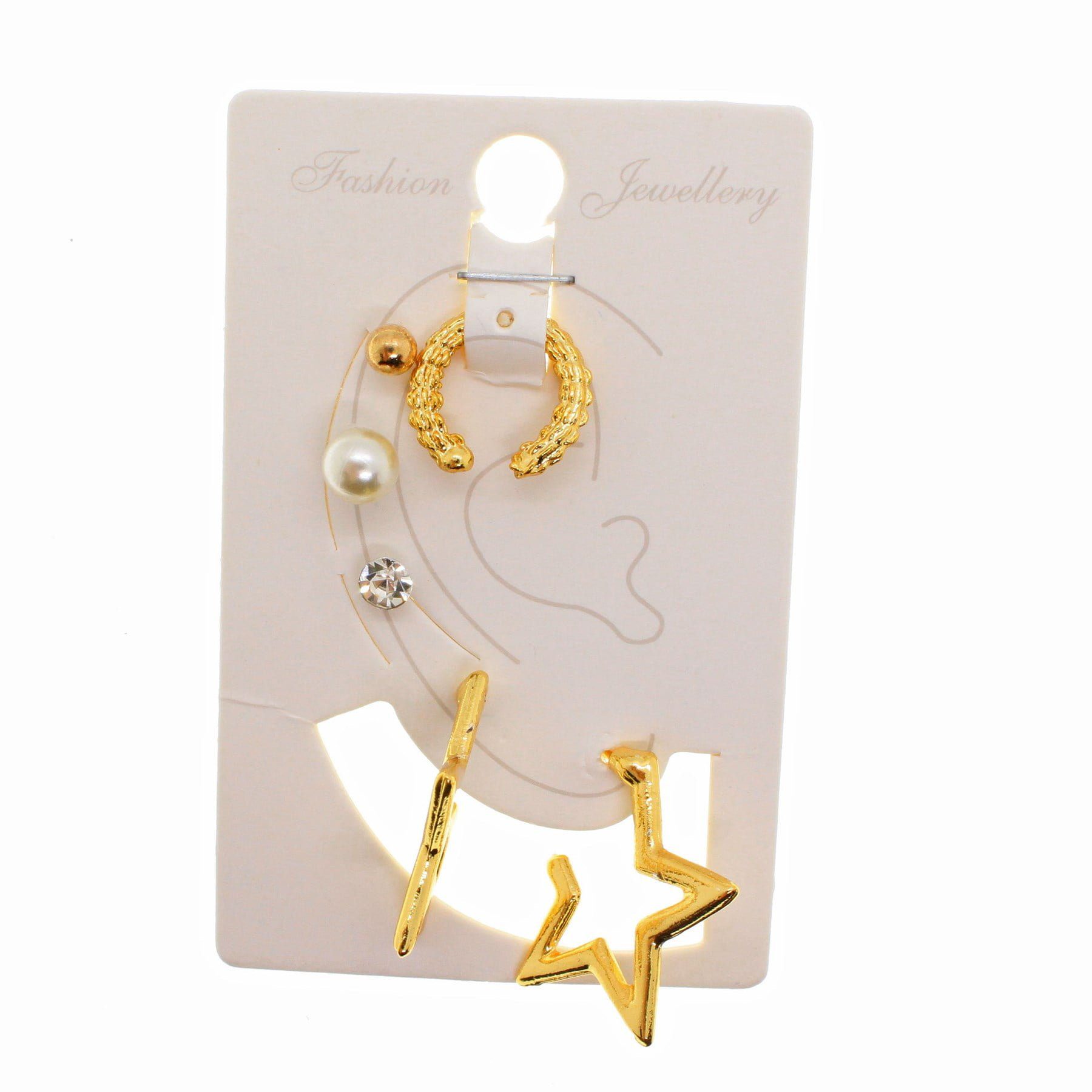 أقراط غضروفية من الذهب بالجملة، موديلات مختلطة، 1811 6 Toptan Altın Renk Kombin Küpe Karışık Model Kıkırdak Küpe - 1811 - الصورة 6