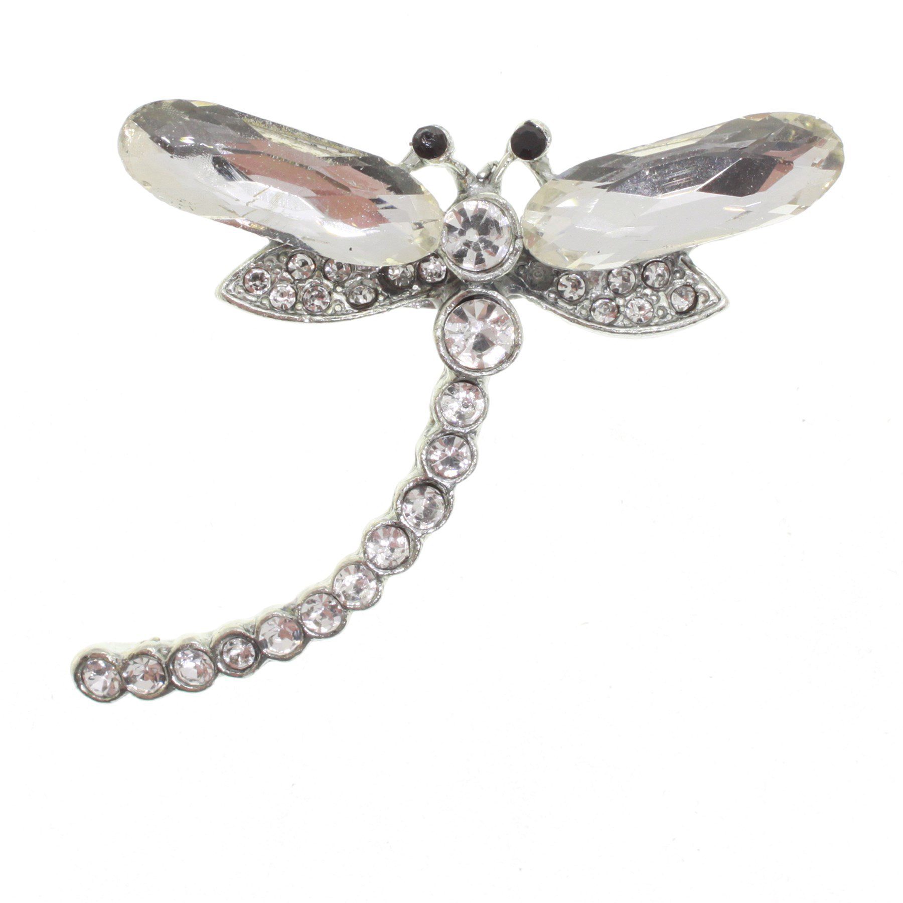 Großhandel Silberfarbene Libellen-Brosche - 1742 2 Toptan Gümüş Renk Yusufcuk Model Broş - 1742 – Bild 2
