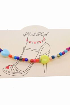 Grossiste Bracelet de cheville en perles colorées - 1823