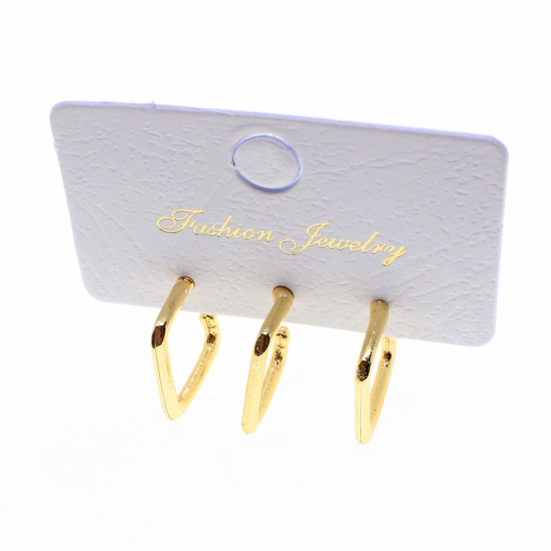 Toptan Altın Renk Üçlü Kombin Küpe - 1843 2 Toptan Altın Renk Üçlü Kombin Küpe - 1843 - Görsel 2