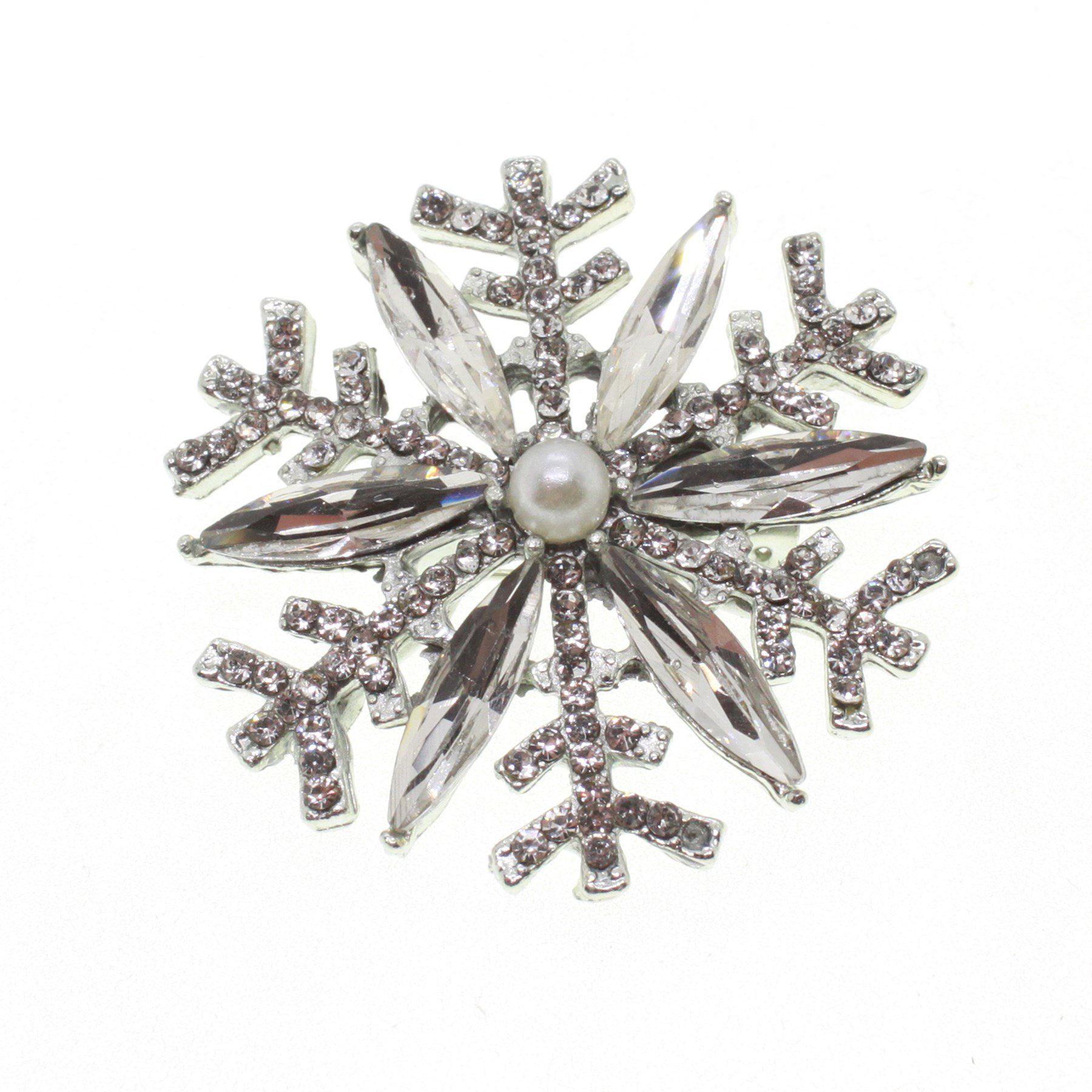 Toptan Gümüş Renk Kar Tanesi Model Broş - 1684 1 Toptan Gümüş Renk Kar Tanesi Model Broş - 1684