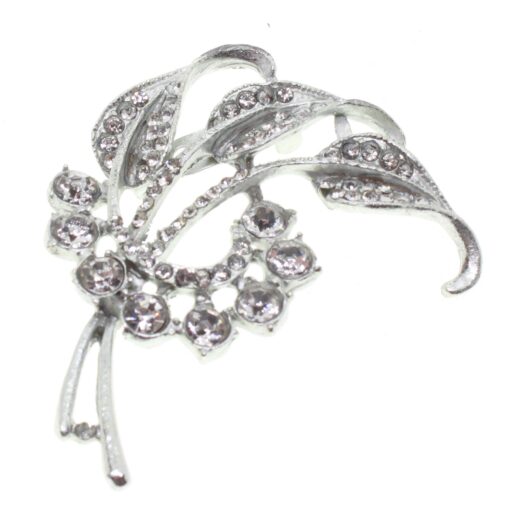 Grossiste Broche modèle tulipe couleur argent - 1719
