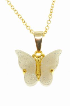 قلادة فراشة بيضاء مرصعة بحجر الزركون باللون الذهبي للبيع بالجملة - 1878 4 16c56d1226204b5cbc50a56a02a13c9e