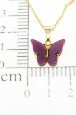 Toptan Altın Renk Zirkon Taşlı Mor Kelebek Kolye - 1880 3 1b6a93c5634741818ea0f5f8b17acb7a