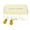 Boucles d'oreilles ananas couleur or en gros - 1962
