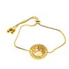 Großhandel Goldfarbenes baumförmiges Aufzugs-Zirkonarmband - 2002