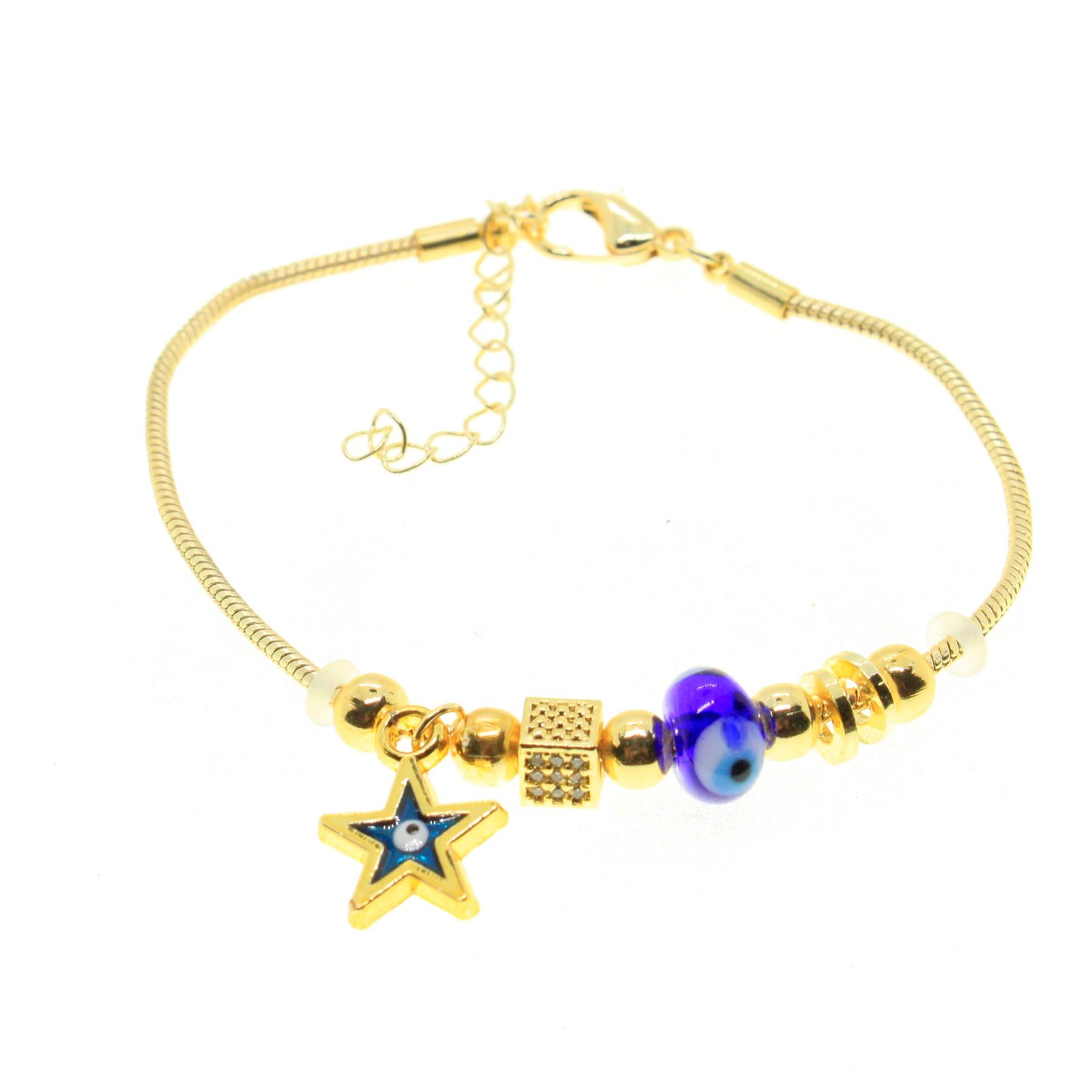 Toptan Altın Renk Mavi Mineli Yıldız Motif Zirkon Taşlı Pandora Bileklik - 2094 1 Toptan Altın Renk Mavi Mineli Yıldız  Motif  Zirkon Taşlı Pandora Bileklik - 2094