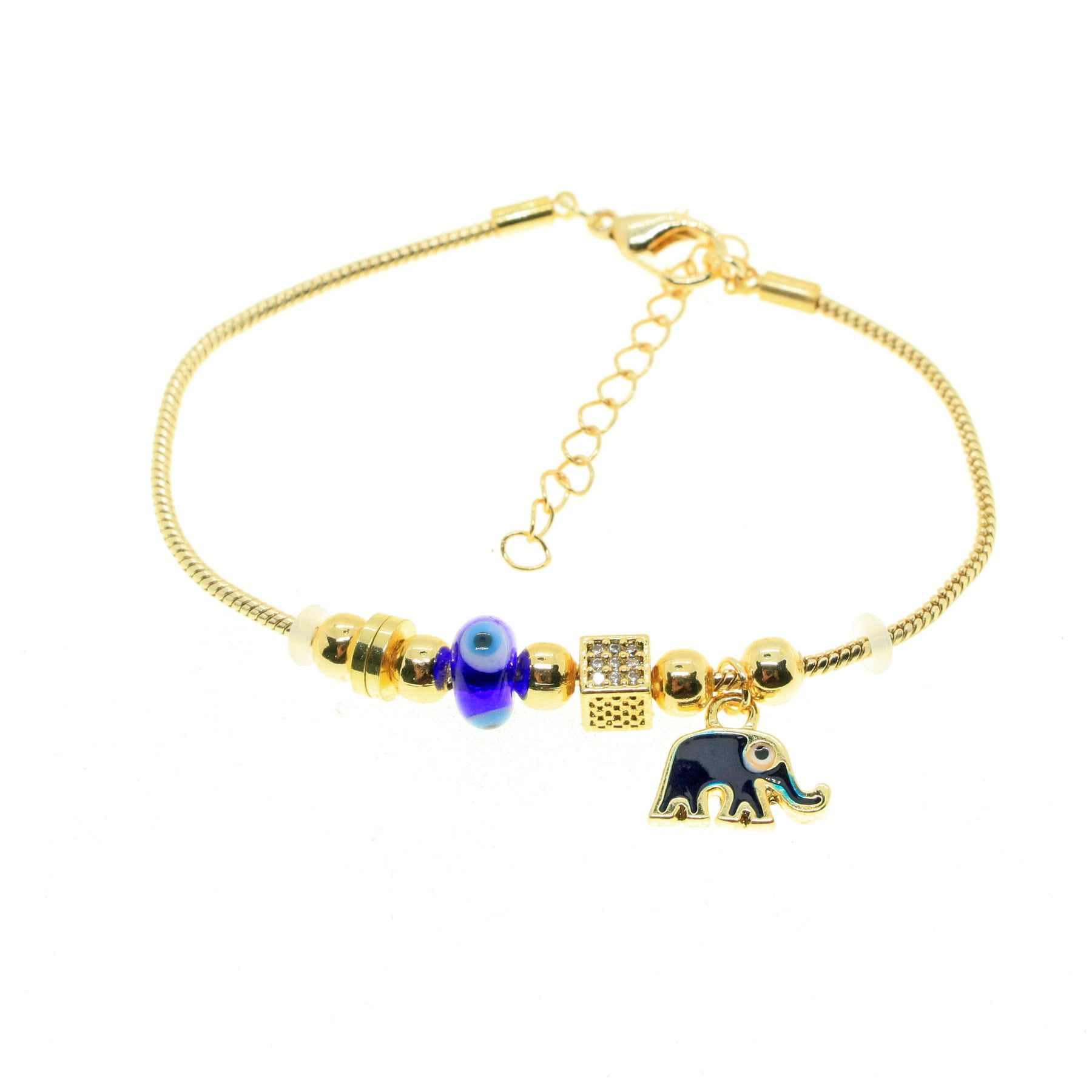 Toptan Altın Renk Yeşil Mineli Fil Motif Zirkon Taşlı Pandora Bileklik - 2095 1 Toptan Altın Renk Yeşil Mineli Fil Motif Zirkon Taşlı Pandora Bileklik - 2095