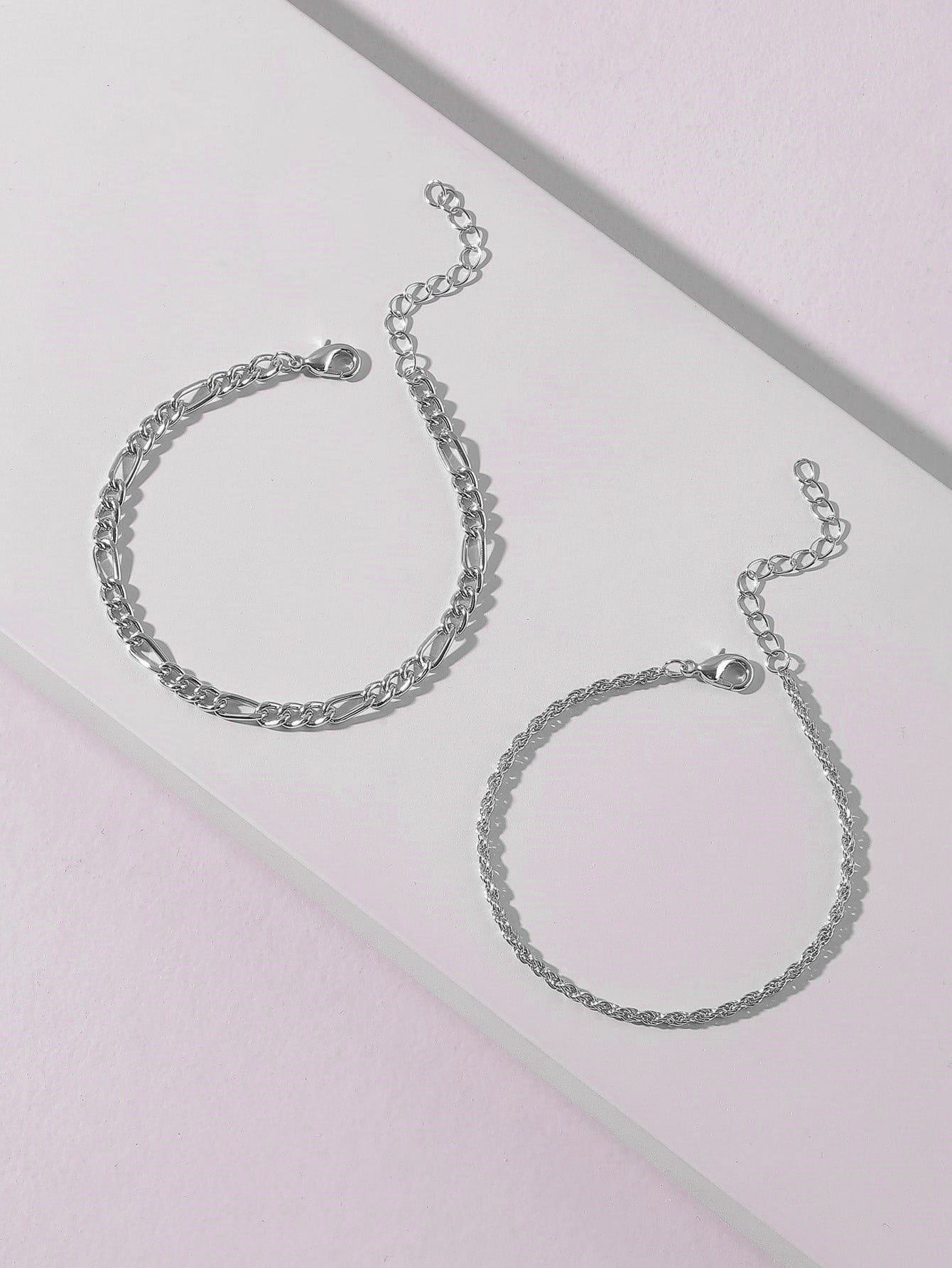 Toptan Gümüş Renk Unisex Şavin Ve Burgu Kombin Bileklik - 2123 2 Toptan Gümüş Renk Unisex Şavin Ve Burgu Kombin Bileklik -  2123 — изображение 2