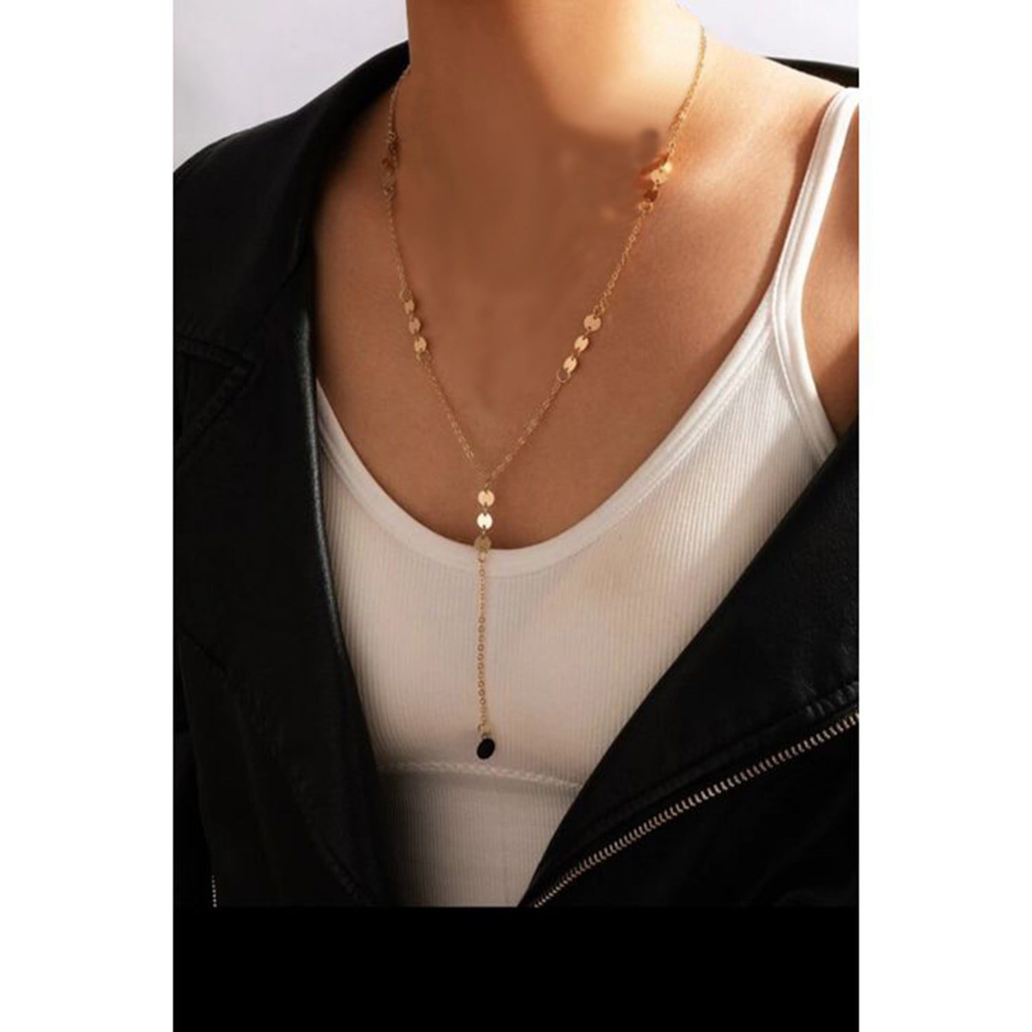 Оптовая торговля три блестки кулон ожерелье - 2154 1 Оптовая торговля три Sequin Pendant ожерелье - 2154