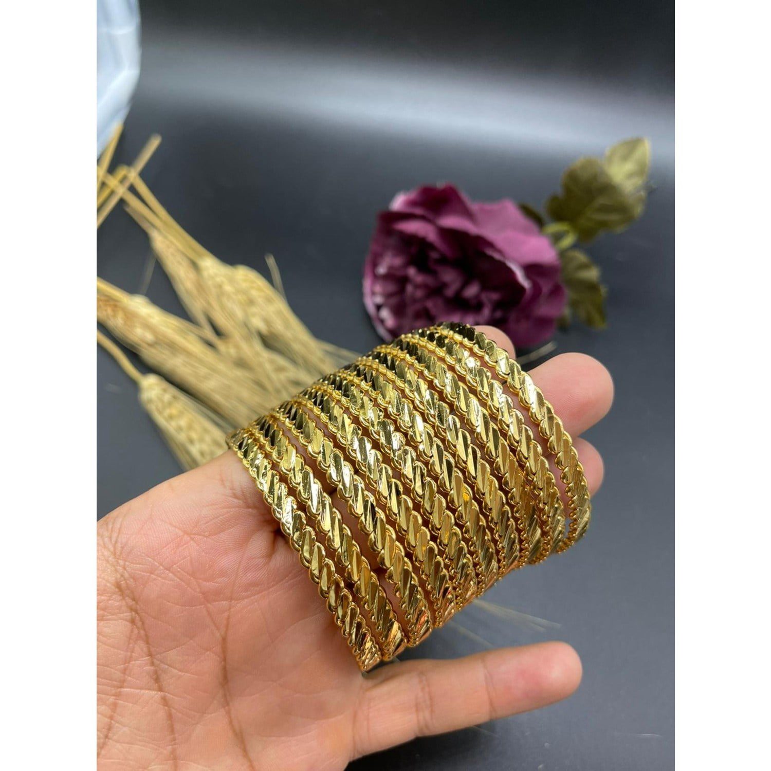 Wholesale 22 Carat Gold Plated One-to-One Adana Twist Bracelet 21 Cm - 2134 2 Toptan 22 Ayar Altın Kaplama Birebir 1 Adet Adana Burma Bilezik 21 Cm  - 2134 - Image 2