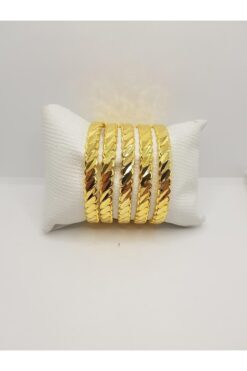 Wholesale 22 Carat Gold Plated One-to-One Adana Twist Bracelet 21 Cm - 2134 8 d8b2833fb43447e3b0f0ebf29a4a9740