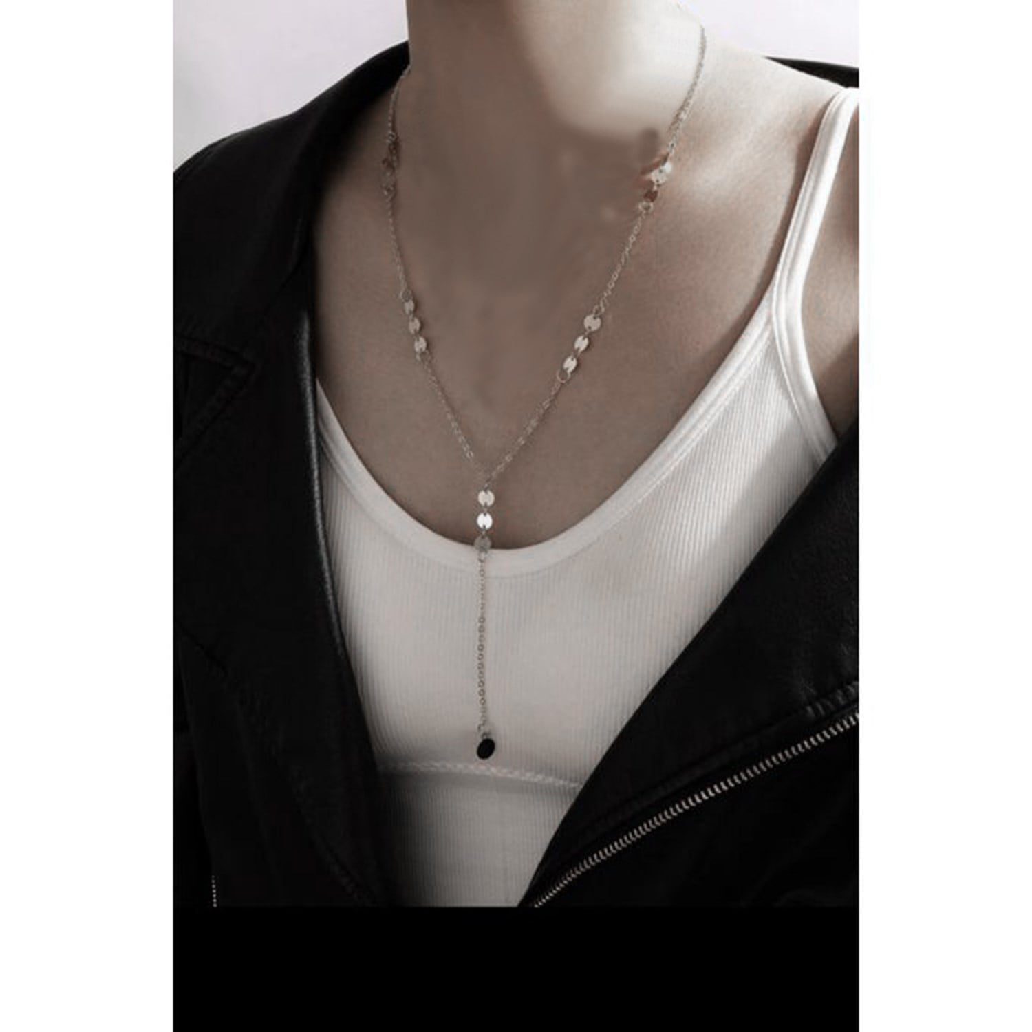 Оптовая торговля три блестки кулон ожерелье - 2154 2 Toptan Üç Pullu Sallantılı  Kolye - 2154 — изображение 2