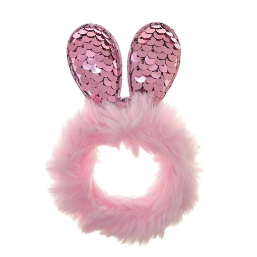 Toptan Renkli Peluş Kulaklı Simit Büyük Toka -  2195