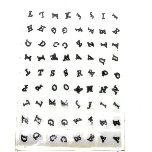 Boucles d'oreilles à lettres noires en gros - 2280