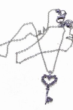 Toptan Gümüş Renk Anahtar Model Zirkon Kolye - 2310 3 cf614ba727ef43dc9cb792ecd86c95aa