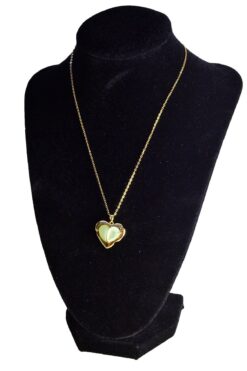 قلادة فولاذية على شكل قلب باللون الذهبي للبيع بالجملة - 2468 3 2ac81ce1462141e0a84cef068511a791