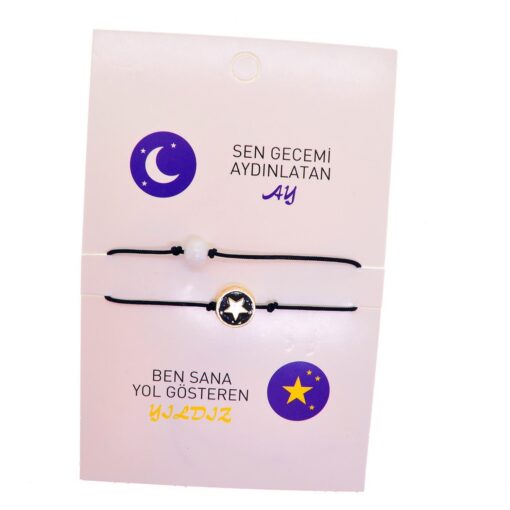 Оптовый золотой браслет Moon Star Friend Luck - 2687