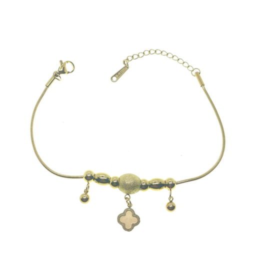 Grossiste Bracelet Pandora en acier couleur or - 2591