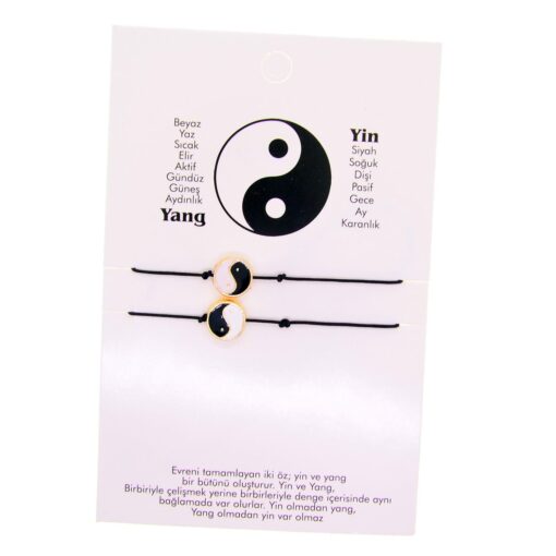 Großhandel Goldfarbenes Yang Ying Balance Freund Glücksarmband - 2695