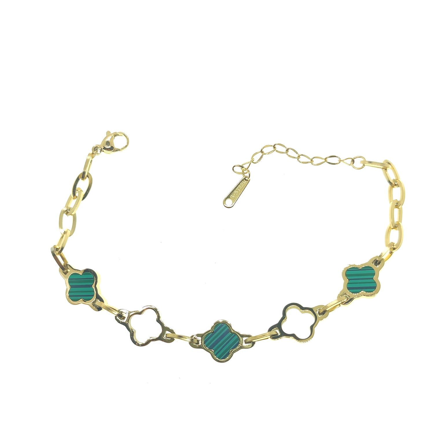 Toptan Altın Renk Yeşil Sedefli Çelik Bileklik - 2634 1 Toptan Altın Renk Yeşil Sedefli Çelik Bileklik - 2634