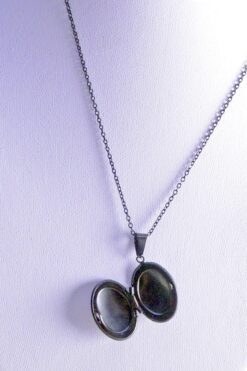 قلادة فولاذية مغطاة بإطار بيضاوي مفتوح باللون الأسود للبيع بالجملة - 2459 3 9c5a5dca0ec14e06837c2cf45eb216ec