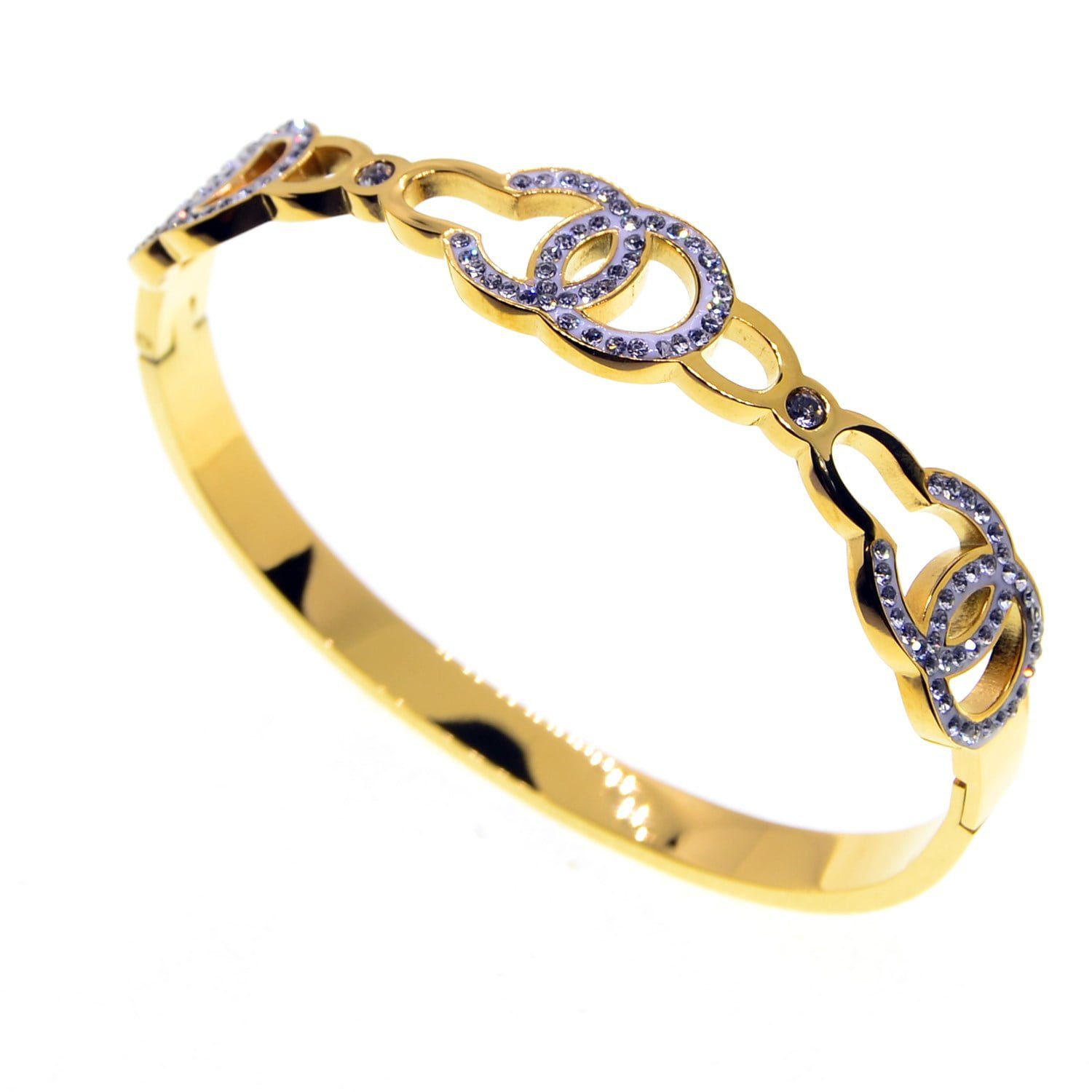 Toptan Altın Renk Kelepçe Model Çelik Kelepçe Bileklik - 2648 1 Toptan Altın Renk Kelepçe Model Çelik Kelepçe Bileklik - 2648