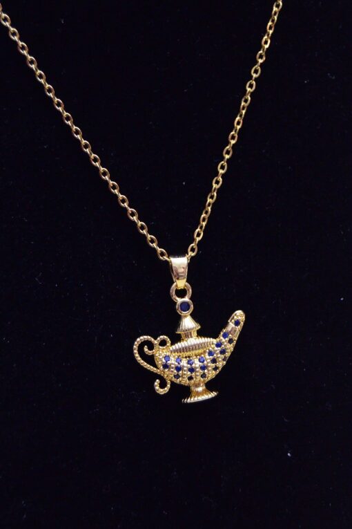 Großhandel Gold Farbe Aladdin Lampe Stahl Halskette - 2499