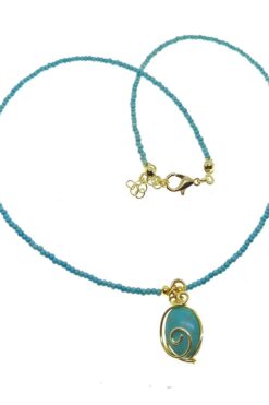 Collier d'été de perles de verre et de cristal de couleur or - 2155 33 234ee4d478a2432c966f39dd6c140bd0 8