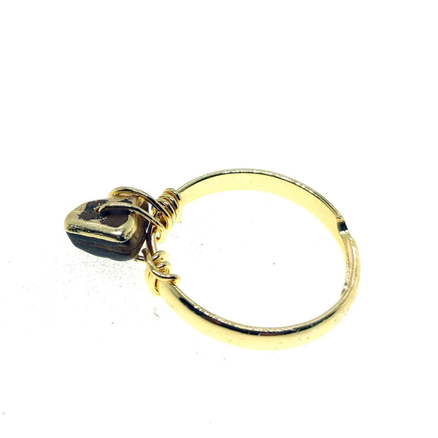 Großhandel Goldfarbener Naturstein-Zirkonring, verstellbar, passend für alle Finger, gemischt – 2796 11 Toptan Altın Renk Doğal Taş Zirkon Yüzük Ayarlanabilir Her Parmağa Olur Karışık - 2796 – Bild 11