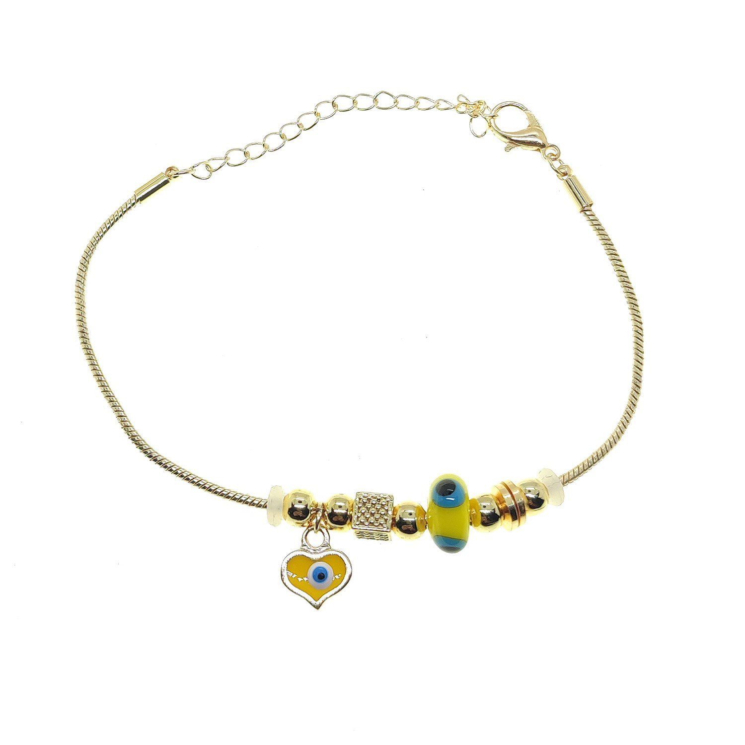 Toptan Altın Renk Sarı Mineli Kalp Kolye Ve Bileklik Pandora Kombin Zirkon Set Takım - 2783 3 Toptan Altın Renk Sarı Mineli Kalp Kolye Ve Bileklik Pandora Kombin Zirkon Set Takım - 2783 – Bild 3