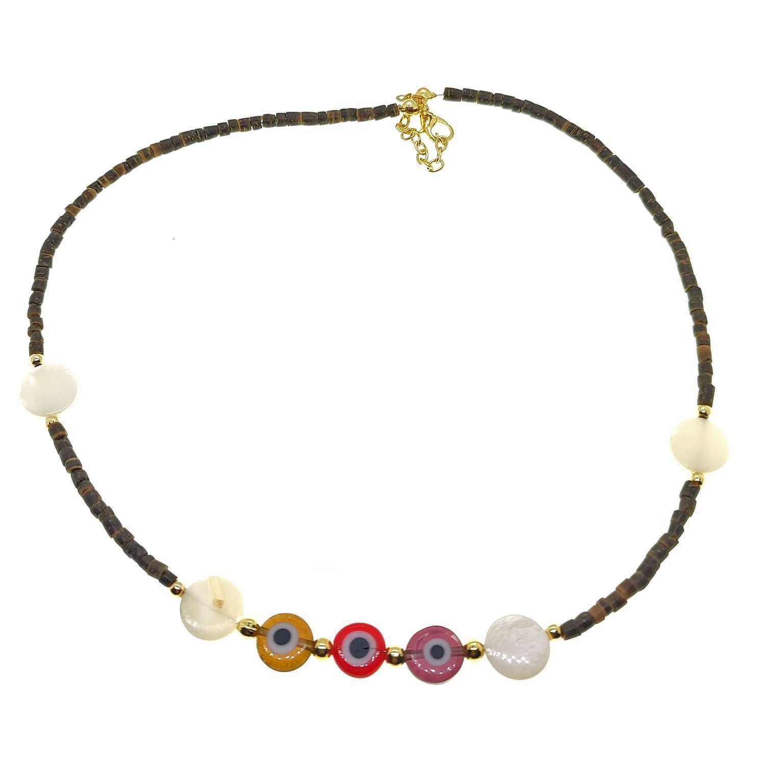 Toptan Altın Renk Kristal Cam Boncuk Karışık Yazlık Kolye - 2155 7 Toptan Altın Renk Kristal Cam Boncuk Karışık Yazlık Kolye - 2155 - Görsel 7