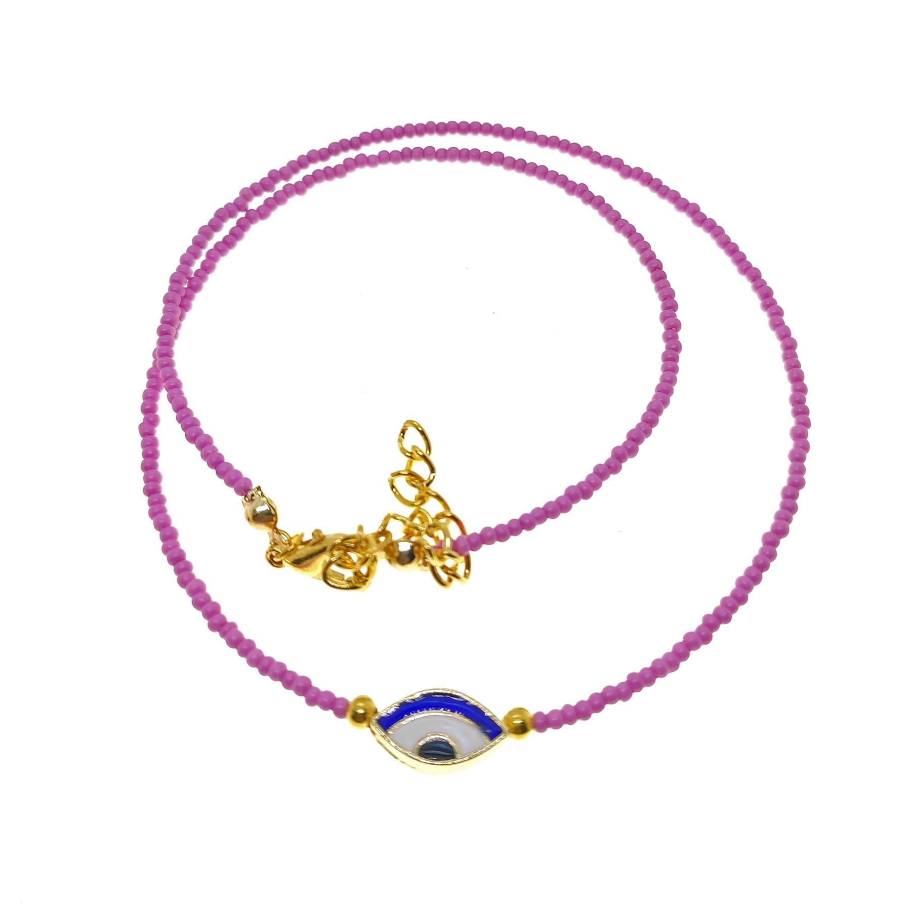 Оптовая продажа золотого цвета песочные бусины смешанные летние ожерелья - 2156 8 Toptan Altın Renk Kum Boncuk Karışık Yazlık Kolye - 2156 — изображение 8