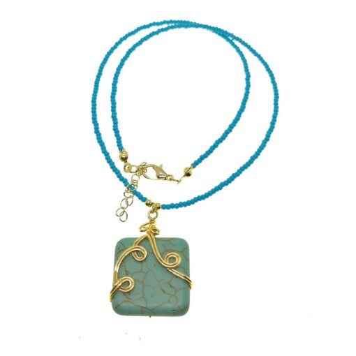 Wholesale Gold Color Crystal Glass Beads Mixed Summer Necklace - 2155