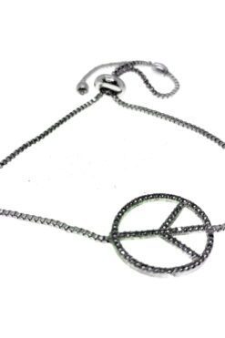 Großhandel Silber Farbe Universal Peace Aufzug Zirkon Armband-2709