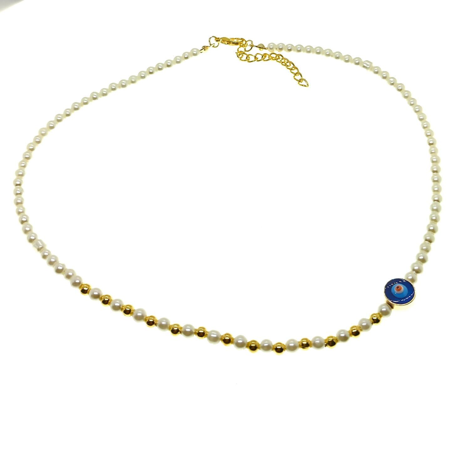 Wholesale Gold Color Sand Bead Mixed Summer Necklace - 2156 1 Wholesale Gold Color Sand Bead Mixed Summer Necklace - 2156