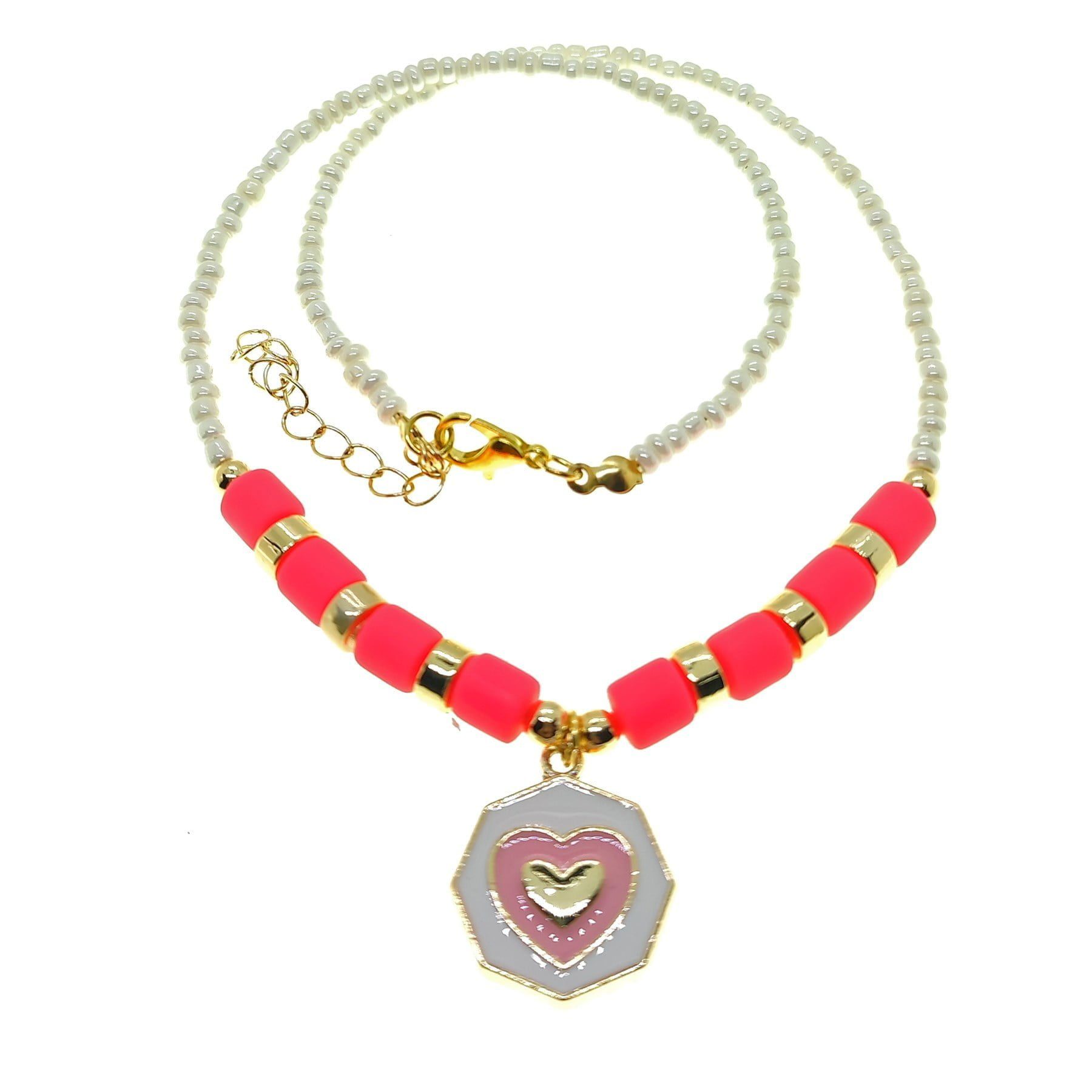 Wholesale Gold Color Sand Bead Mixed Summer Necklace - 2156 2 Toptan Altın Renk Kum Boncuk Karışık Yazlık Kolye - 2156 - Image 2