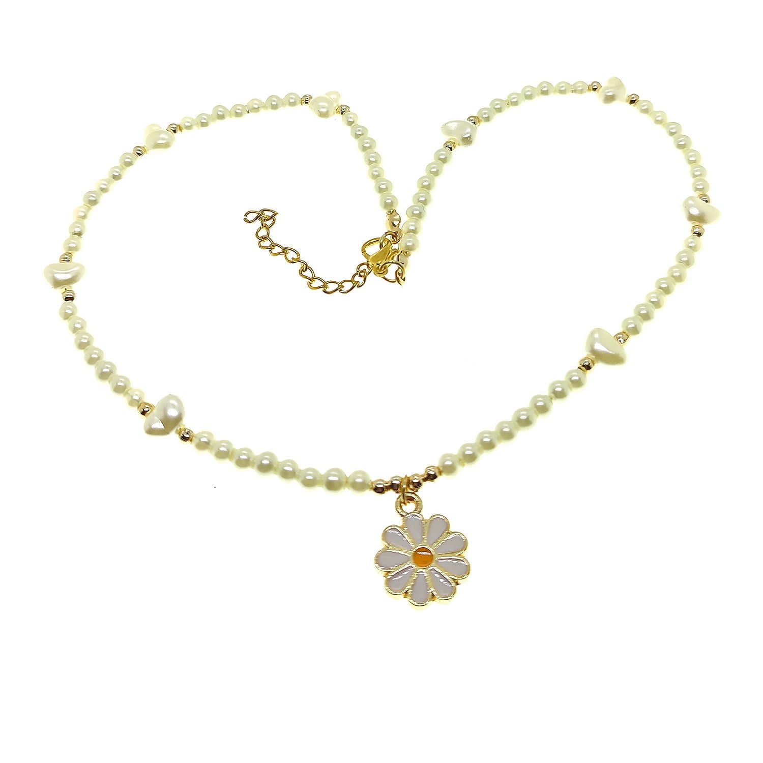 Wholesale Gold Color Sand Bead Mixed Summer Necklace - 2156 13 Toptan Altın Renk Kum Boncuk Karışık Yazlık Kolye - 2156 - Image 13