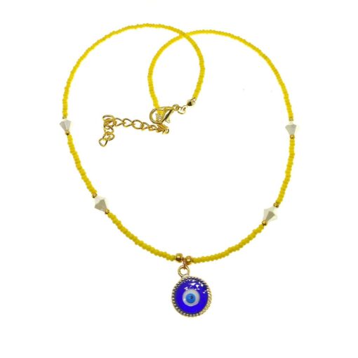Collier d'été mixte en perles de sable de couleur or - 2156