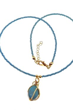 Collier d'été de perles de verre et de cristal de couleur or - 2155 31 e9514ed903e841d8a25dedd70e5cf544 9
