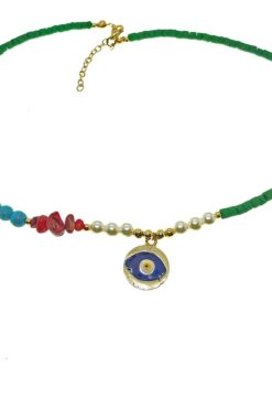 Collier d'été de perles de verre et de cristal de couleur or - 2155 28 f7fe65d7df13464a92b2d2fa51cf830f 9