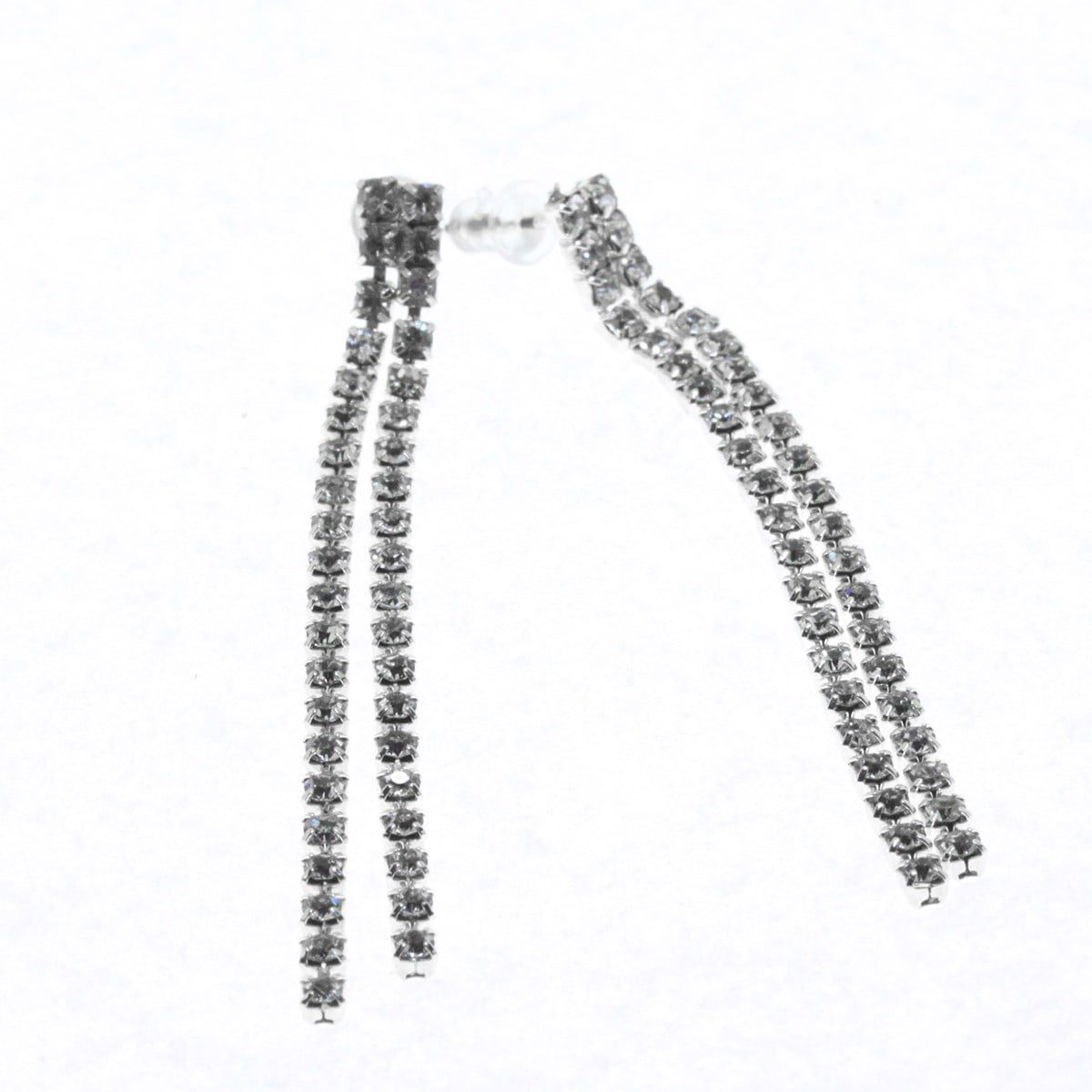 Toptan Gümüş Renk İki Sıra Şerit Zirkon Küpe - 2876 2 Toptan Gümüş Renk İki Sıra Şerit Zirkon Küpe - 2876 – Bild 2