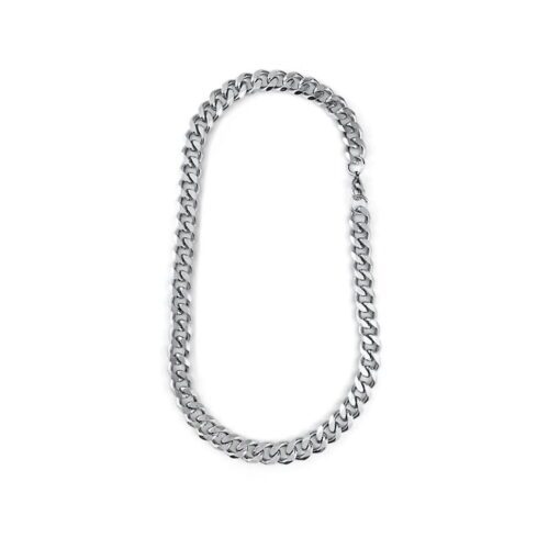 Toptan Gümüş Renk Traşlı Zincir Paslanmaz Unisex Çelik Bileklik  - 2798 - Image 2